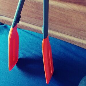 Joseph Joseph Turner Tongs Ergonomic Silicone Tongs - Gray/Orange